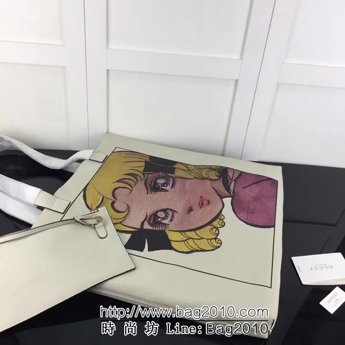 GUCCI古馳原單 新款高仿GUCCI新款專櫃品質原單貨實物實拍519335白皮購物袋 HY1294